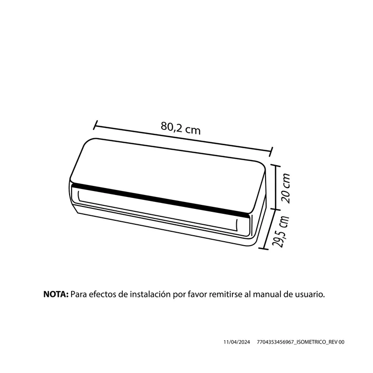 Aire Acondicionado HACEB 12.000Btu Tipo Split Inverter 220V Blanco
