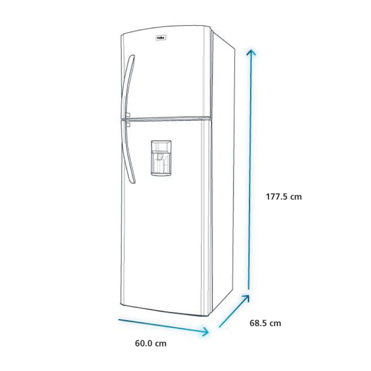 Nevera No Frost 313 L Brutos Black Steel Mabe - RMA313FXCC