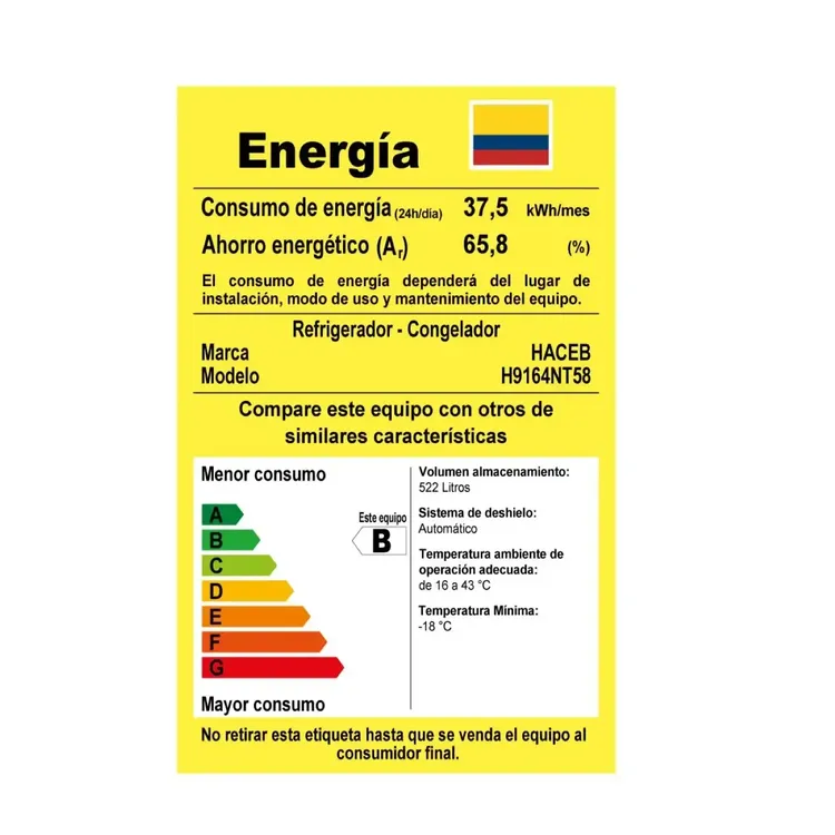 Nevecón HACEB CrossDoor 522 Litros Congelador Inferior Moscú Panel Digital Negro
