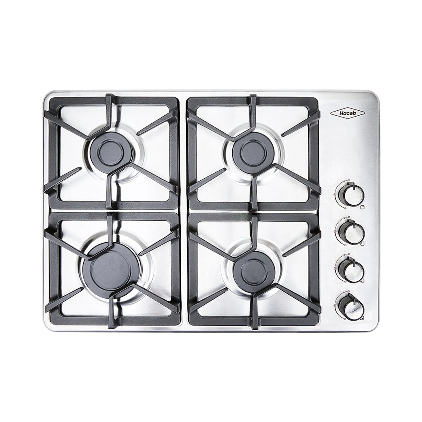 Estufa de empotrar Haceb inox 60x43 cm hierro fundido a gas natural