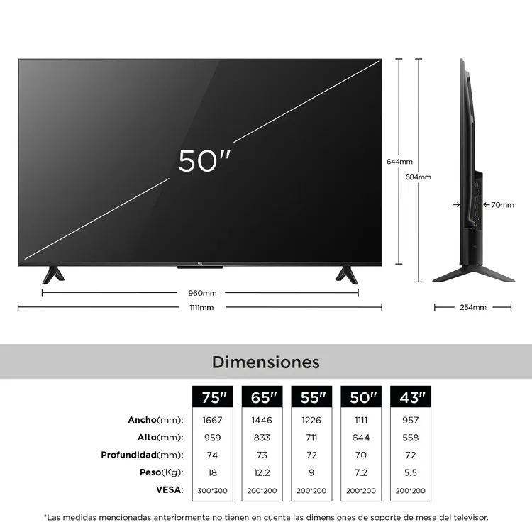 TV TCL 50"  50V6C 4K-UHD Smart TV Google