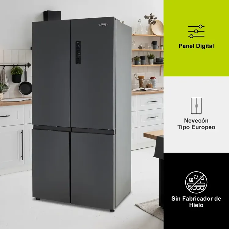 Nevecón HACEB CrossDoor 522 Litros Congelador Inferior Moscú Panel Digital Negro