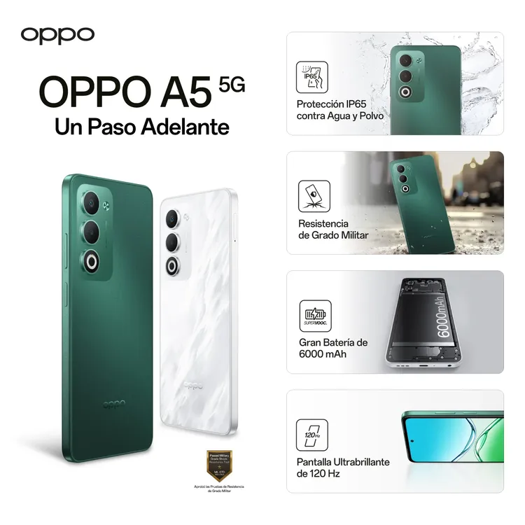 Celular OPPO A5 256GB 4G Verde