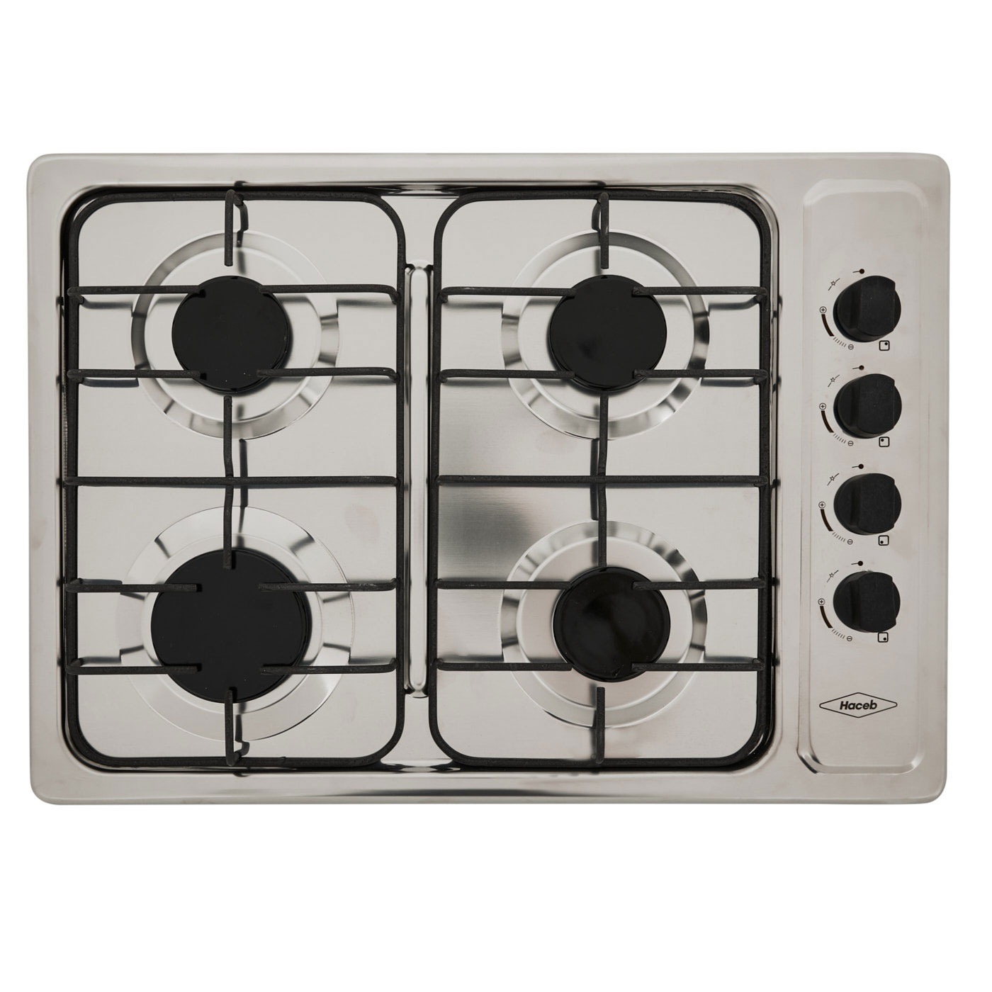 Estufa de empotrar HACEB 60cms 4 Puestos Gas Natural SESAMO Gris
