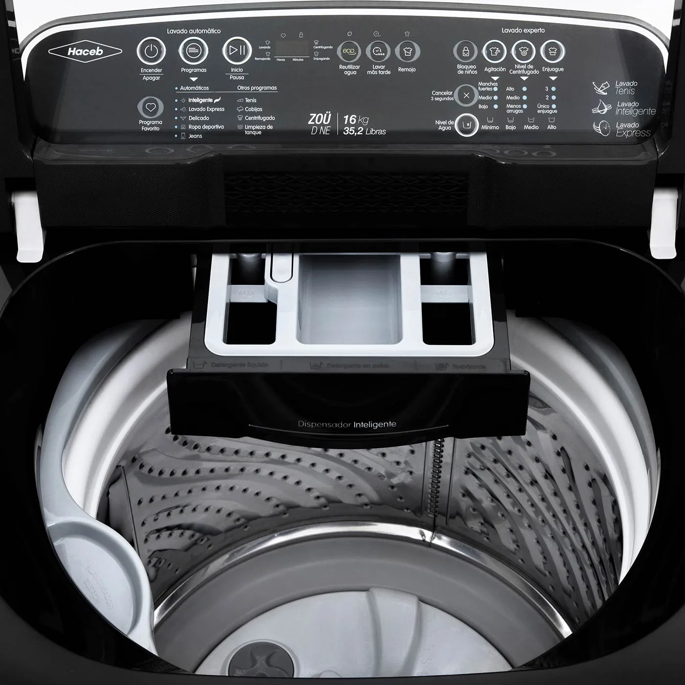 Lavadora 16 Kilos HACEB ZOÜ D Negro