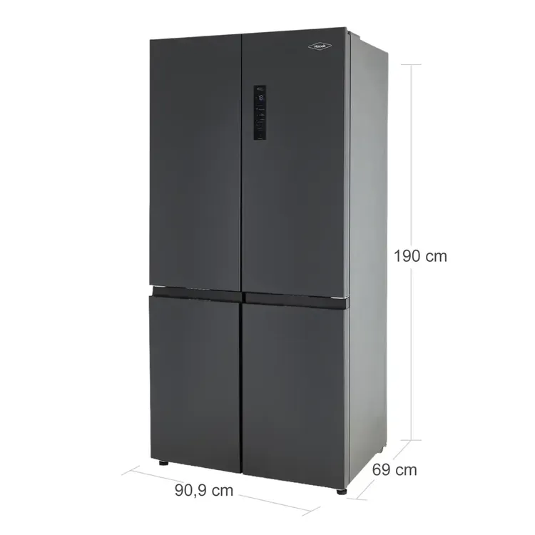 Nevecón HACEB CrossDoor 522 Litros Congelador Inferior Moscú Panel Digital Negro