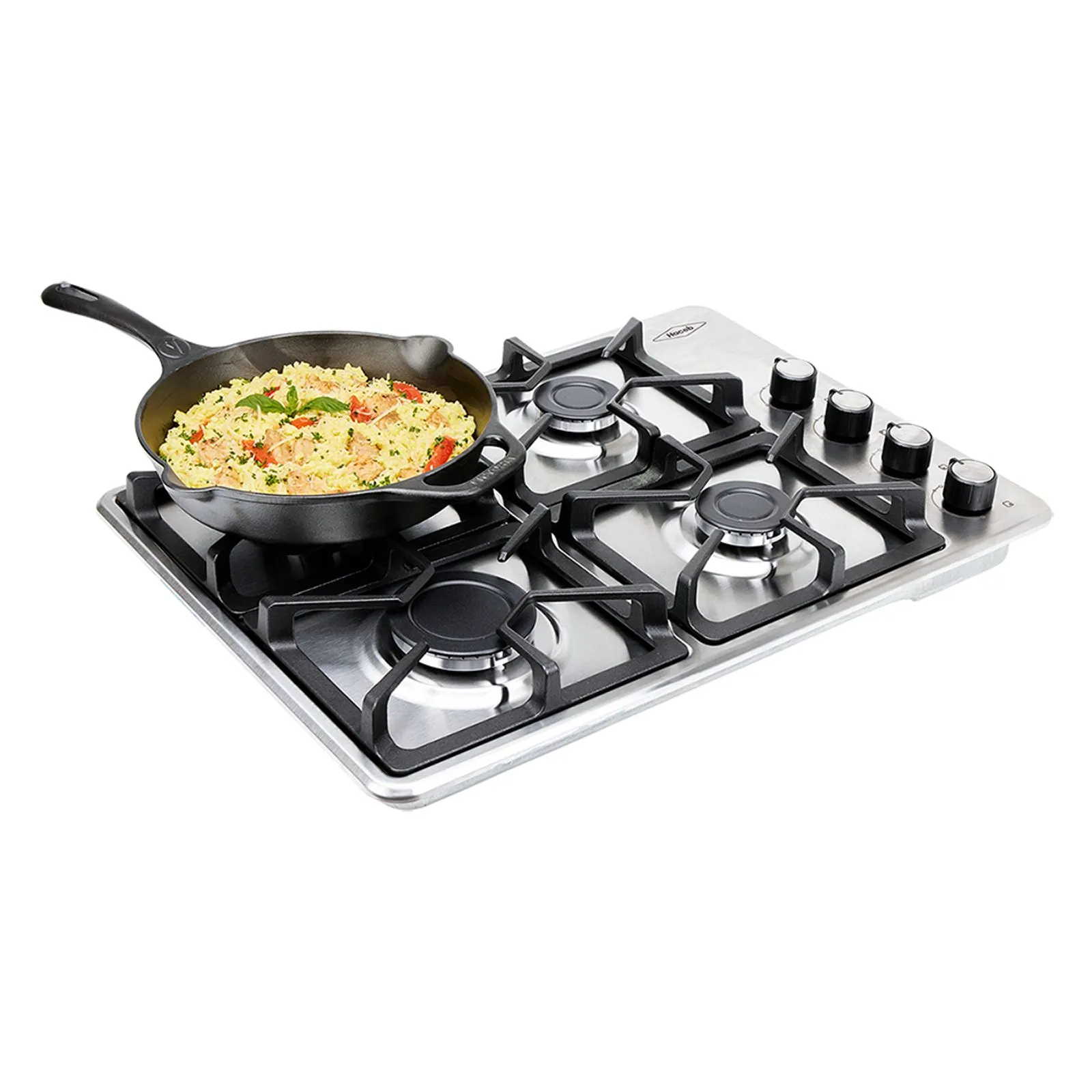 Estufa de empotrar Haceb inox 60x43 cm hierro fundido a gas natural