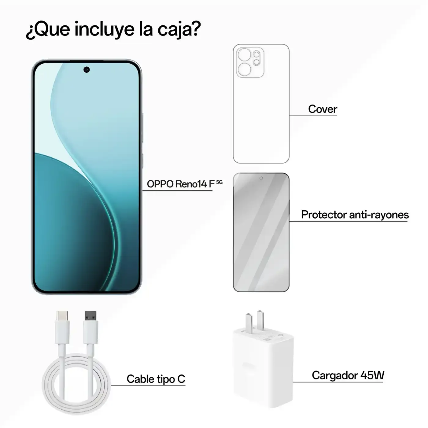 Celular OPPO Reno 14F 256GB 5G Azul + Parlante