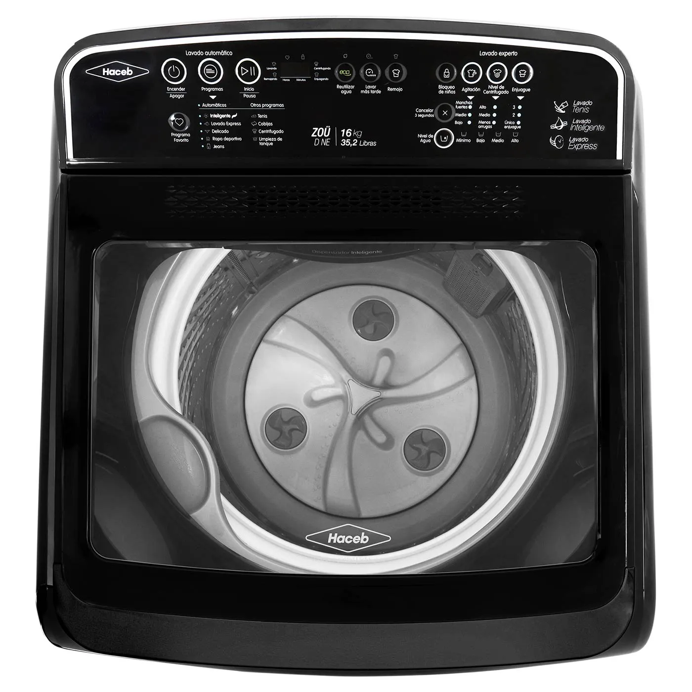 Lavadora 16 Kilos HACEB ZOÜ D Negro